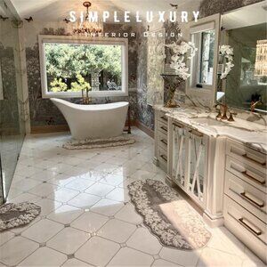 Brand New Anthropologie Geraldine Tufted Cotton Bath Mat